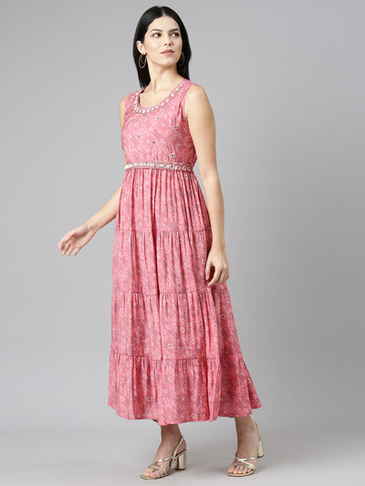 Neeru's Rose Straight Casual Printed Gown