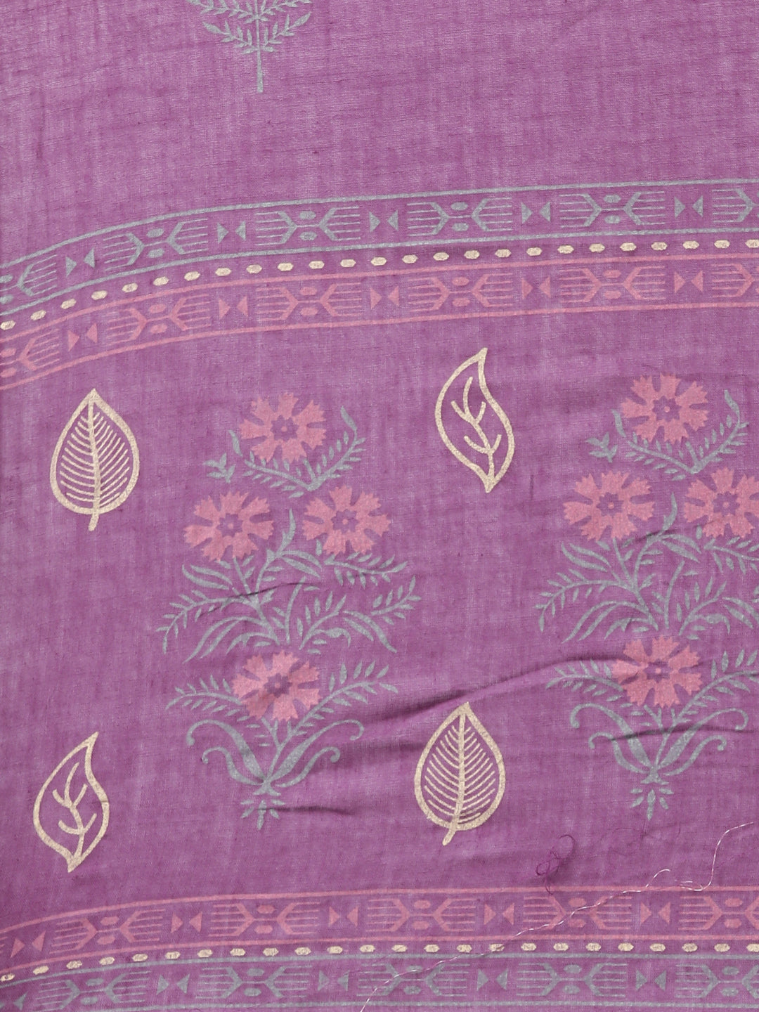 Neerus Purple Regular Straight Floral Kurta And Salwar With Dupatta