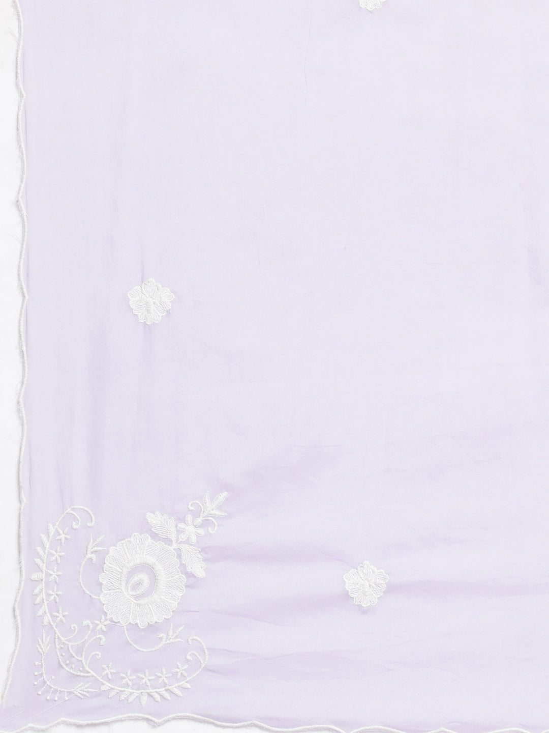 Neerus Lavender Panelled Straight Yoke Design Kurta And Trousers With Dupatta