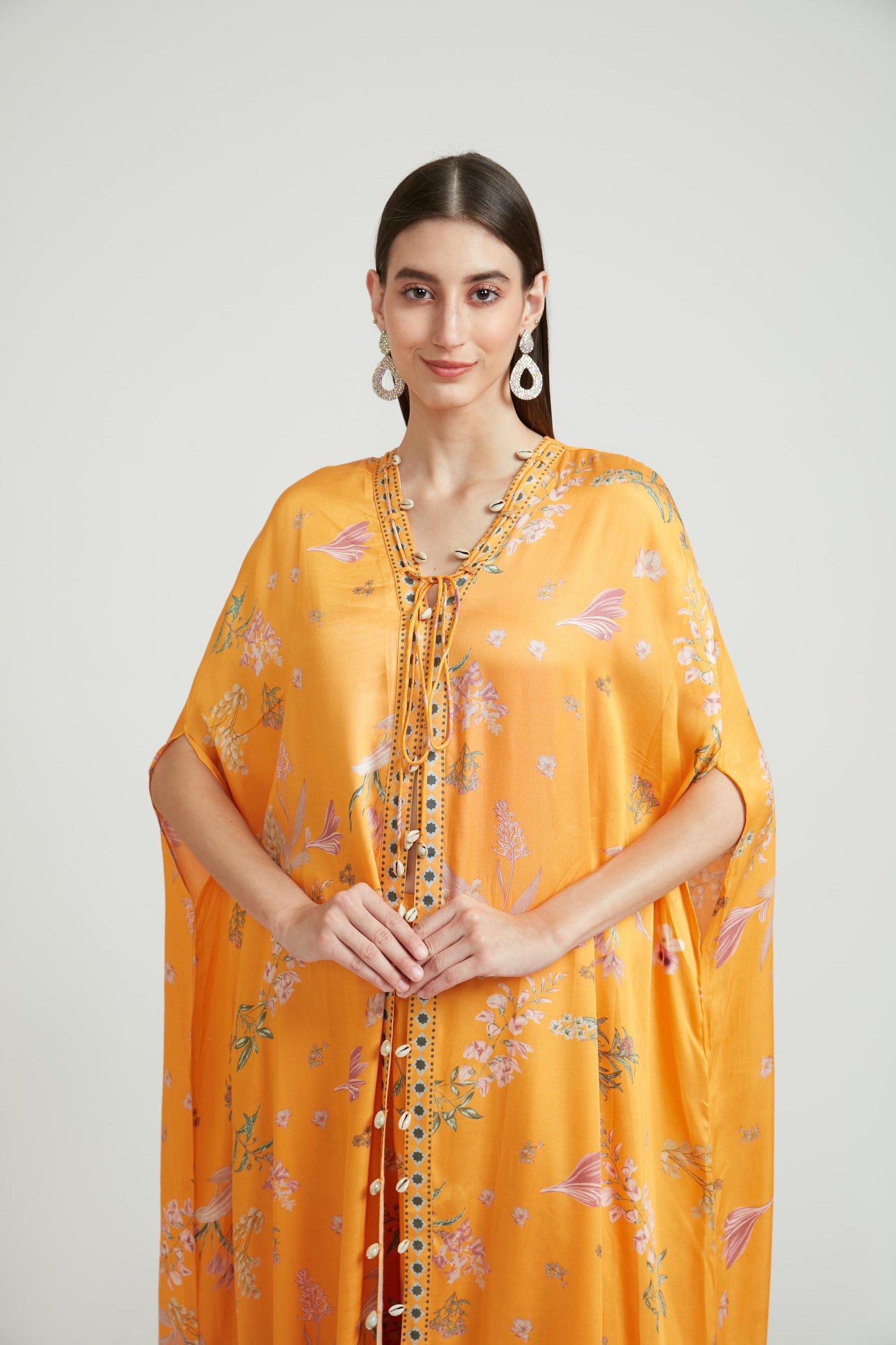 Neeru's Mustard Color Silk Fabric Kurta Set