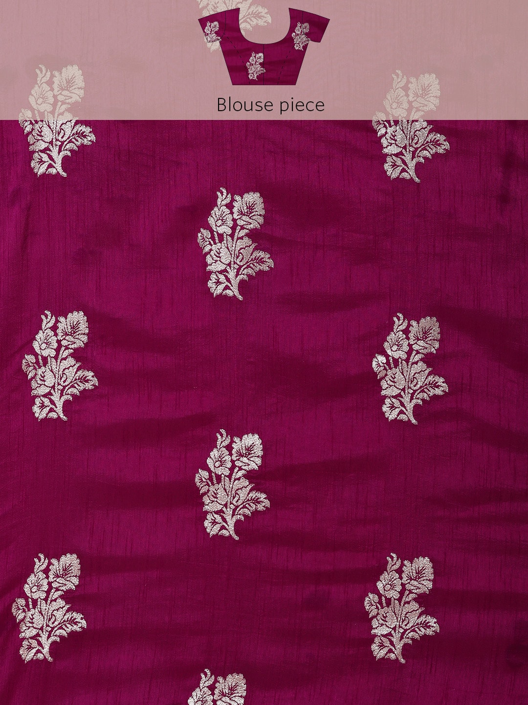 Neeru's Wine Color Banaras Fabric Saree