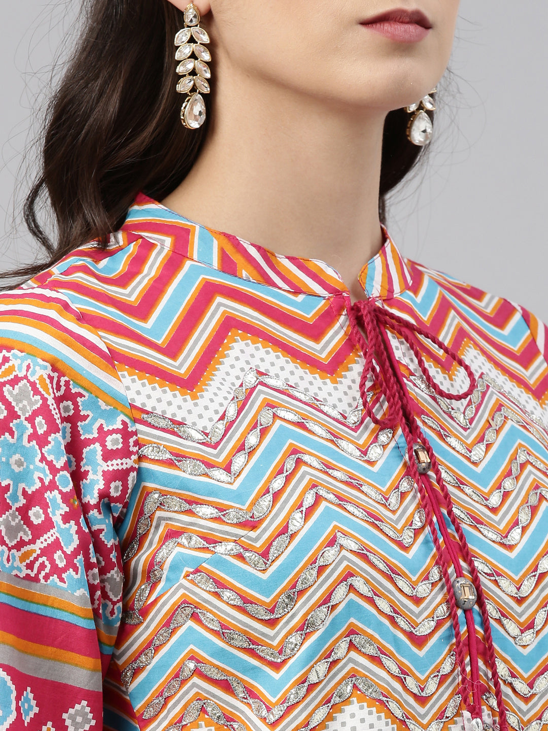 Neeru's Printed Color Cotton Fabric Tunic