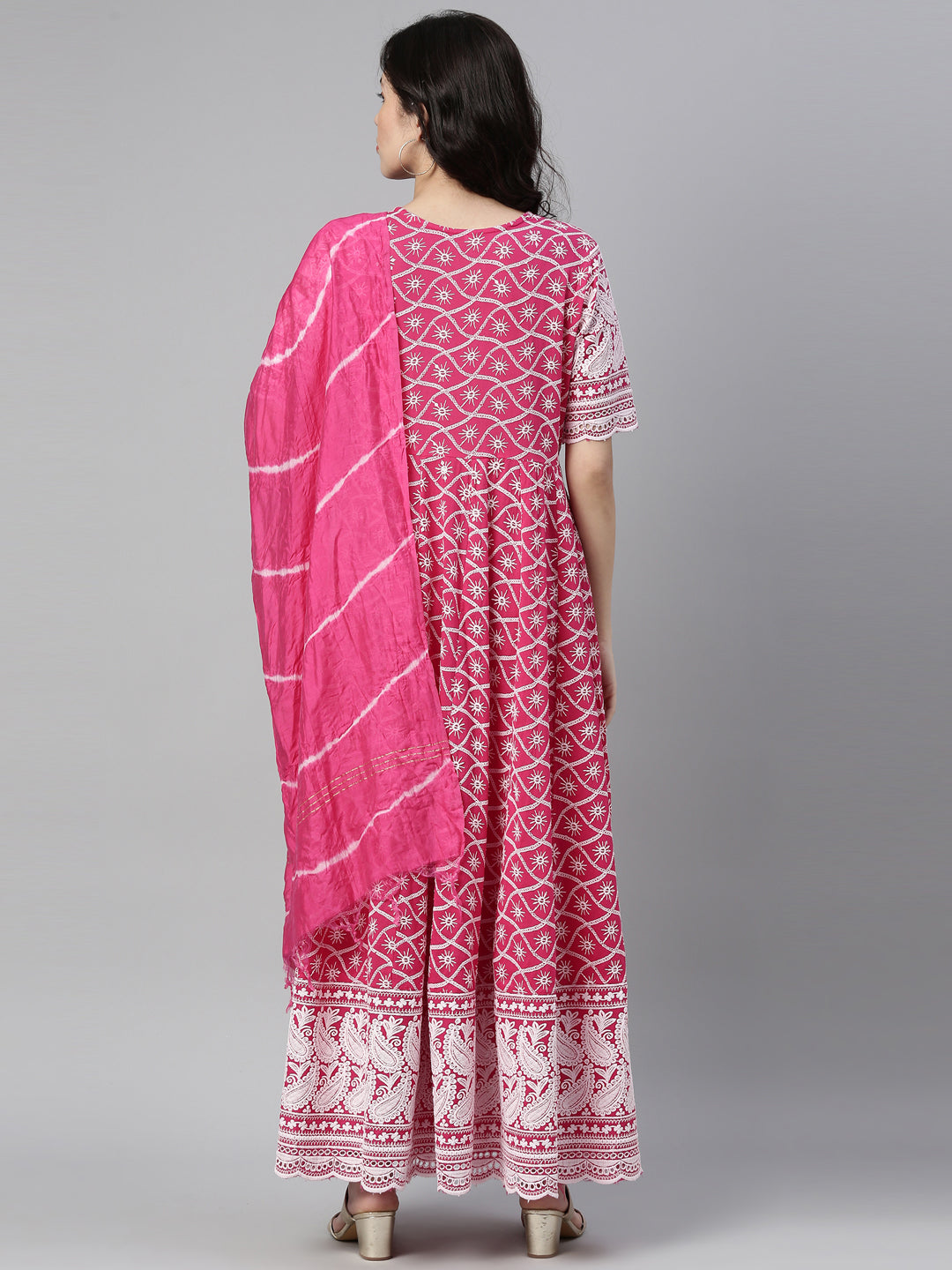 Neeru's Pink Color Cotton Fabric Kurta