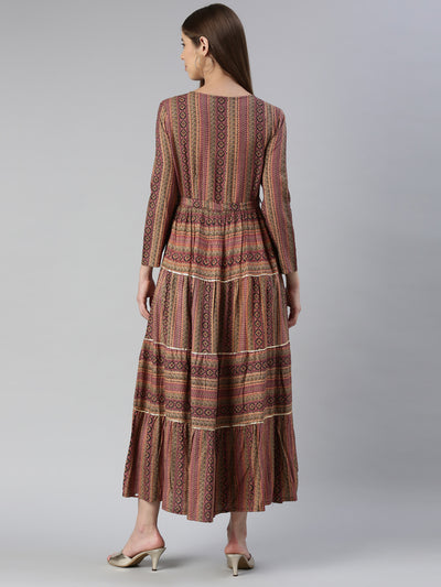 Neeru's Multi Maxi Casual Printed Dresses