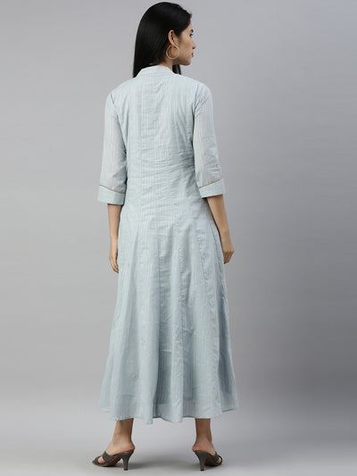 Neeru's Grey Color Lorex Fabric Kurta