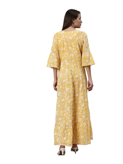 Neeru's Yellow Color Mulmul Fabric Kurta